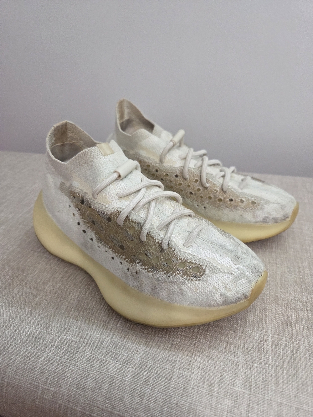 Yeezy glow-in-the-dark Slip On Sneakers.